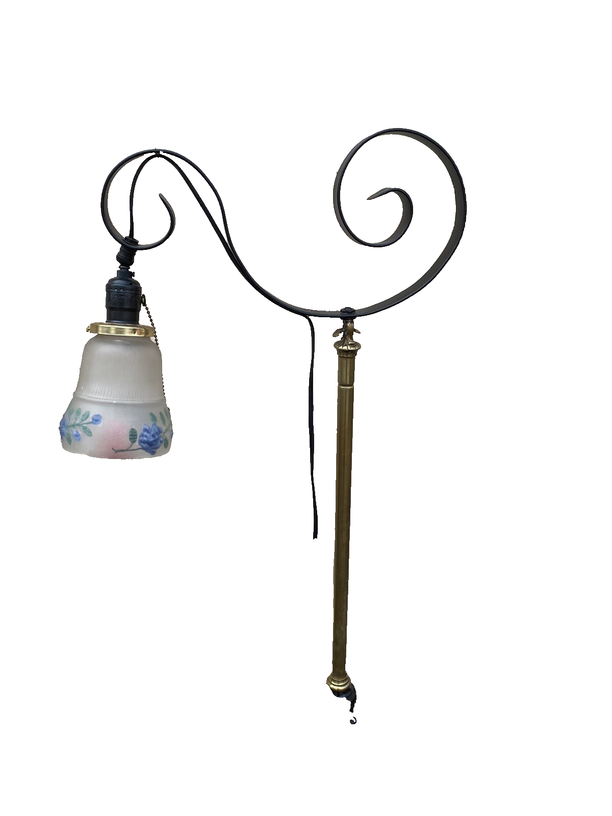 65615  Adjustable Iron Antique Piano Lamp w/ Shade