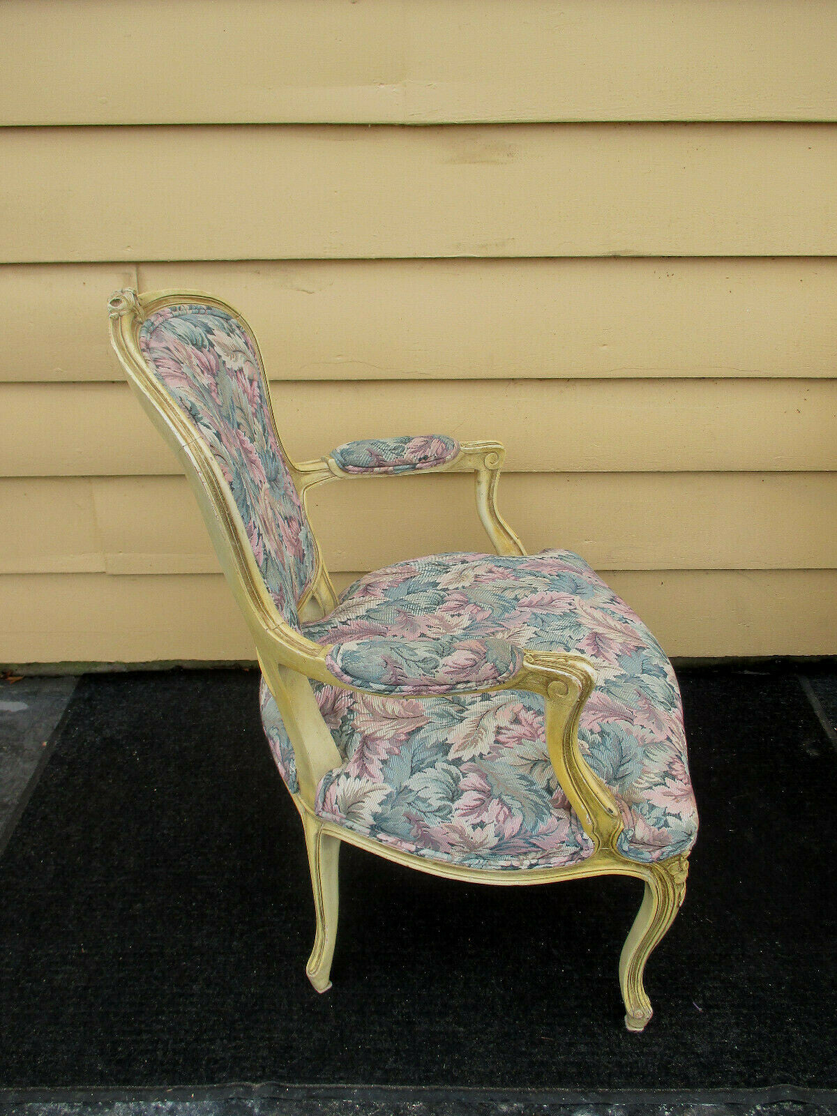 50924 Pair French Country Style Bergere Armchair Chairs 