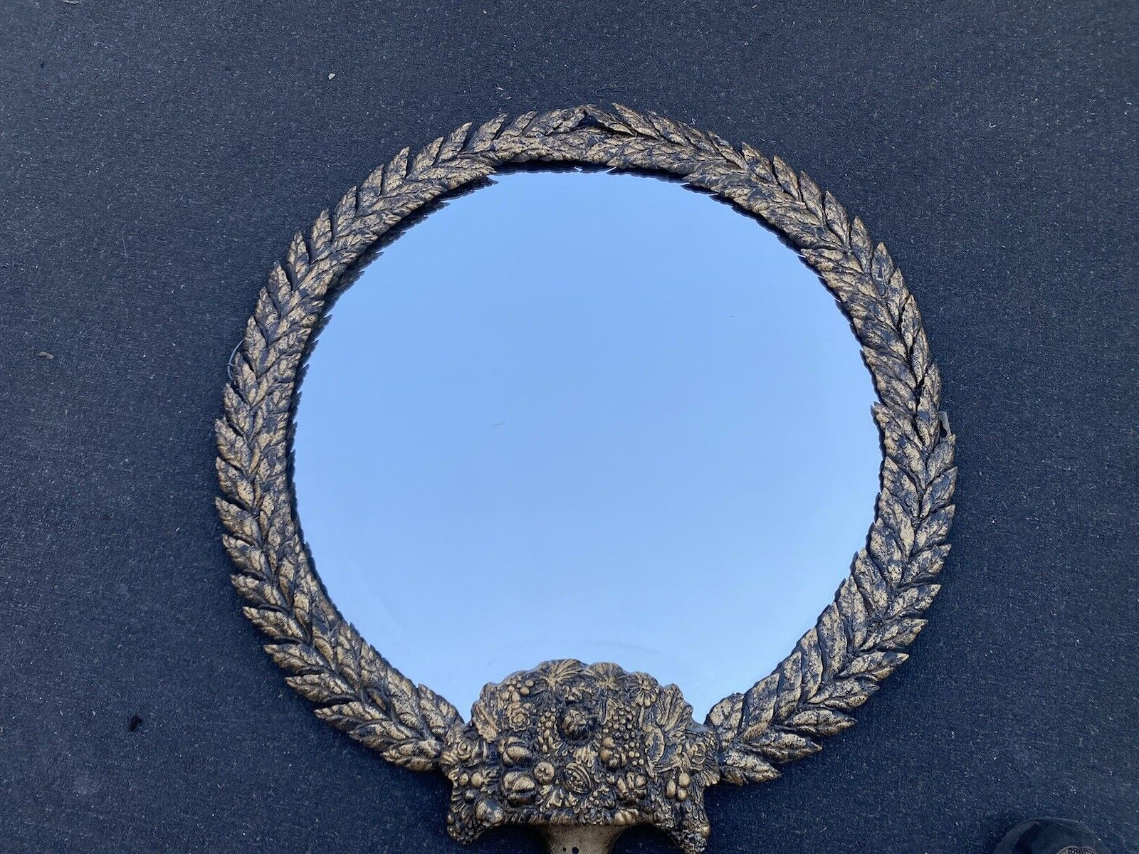 65856 Silver Metal Decorator Mirror with Shelfeta