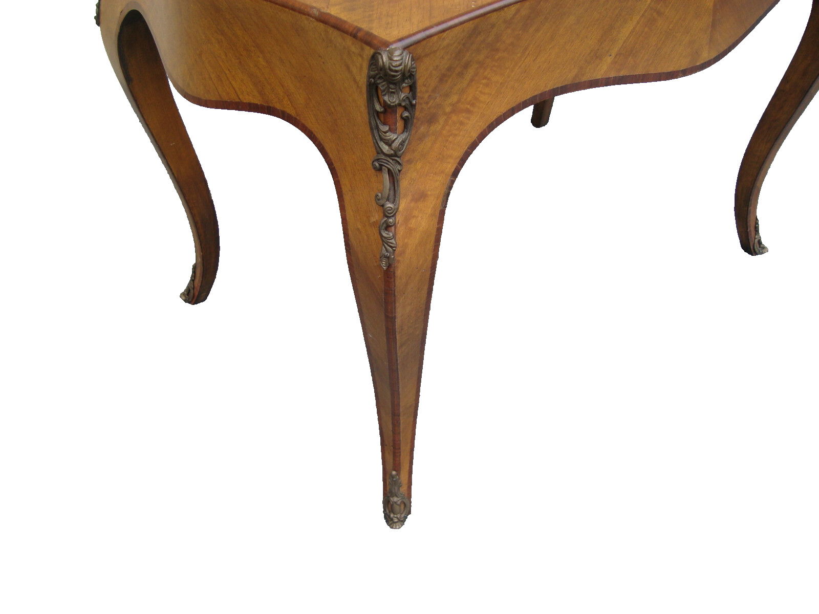 61457 Louis XV Satinwood Inlaid  Lamp Table w/ Bronze Ormalu Custom Hand Made