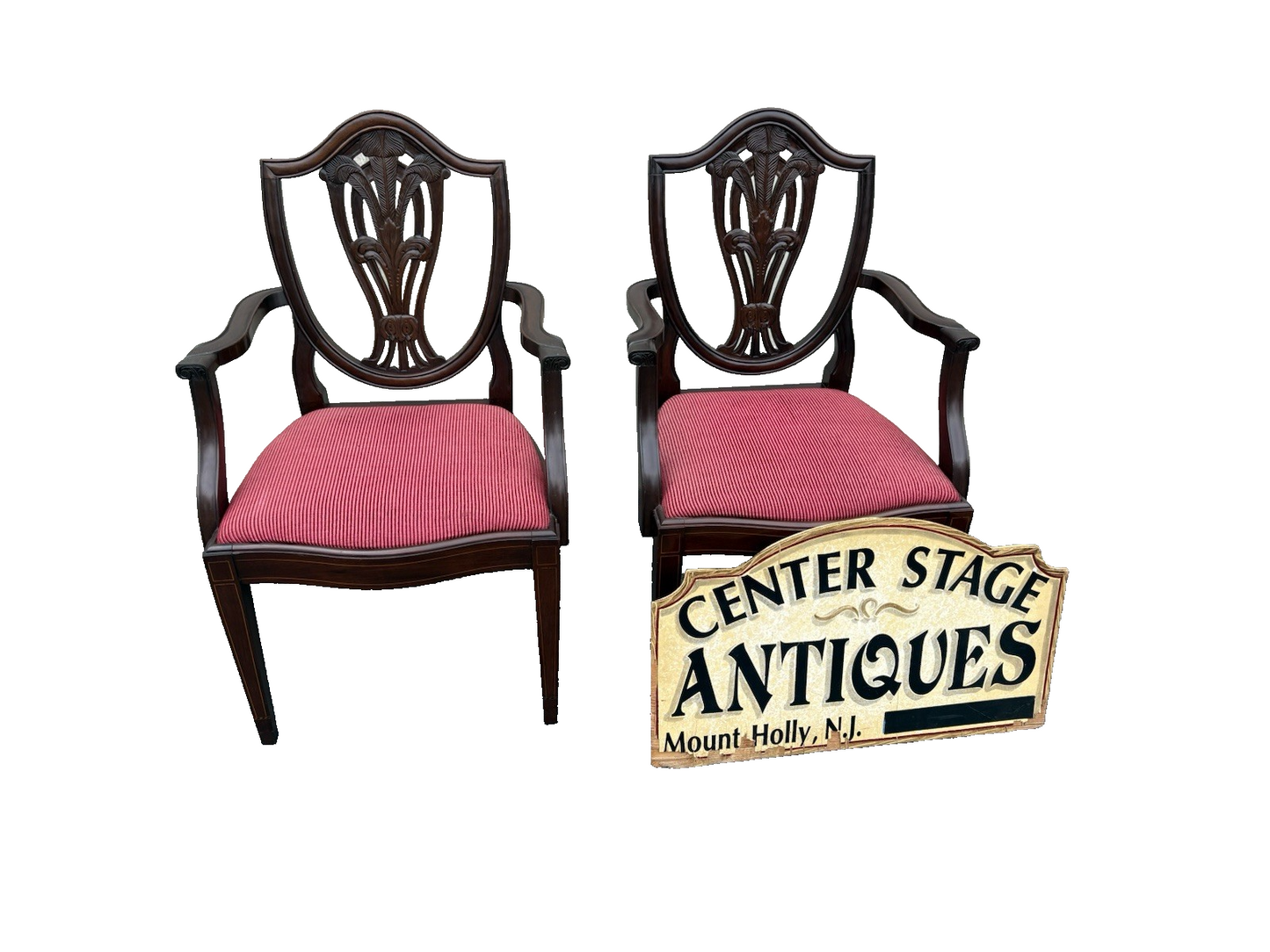 67162 Super Quality Set of 8 Mahogany Shield Back Dining Chairs