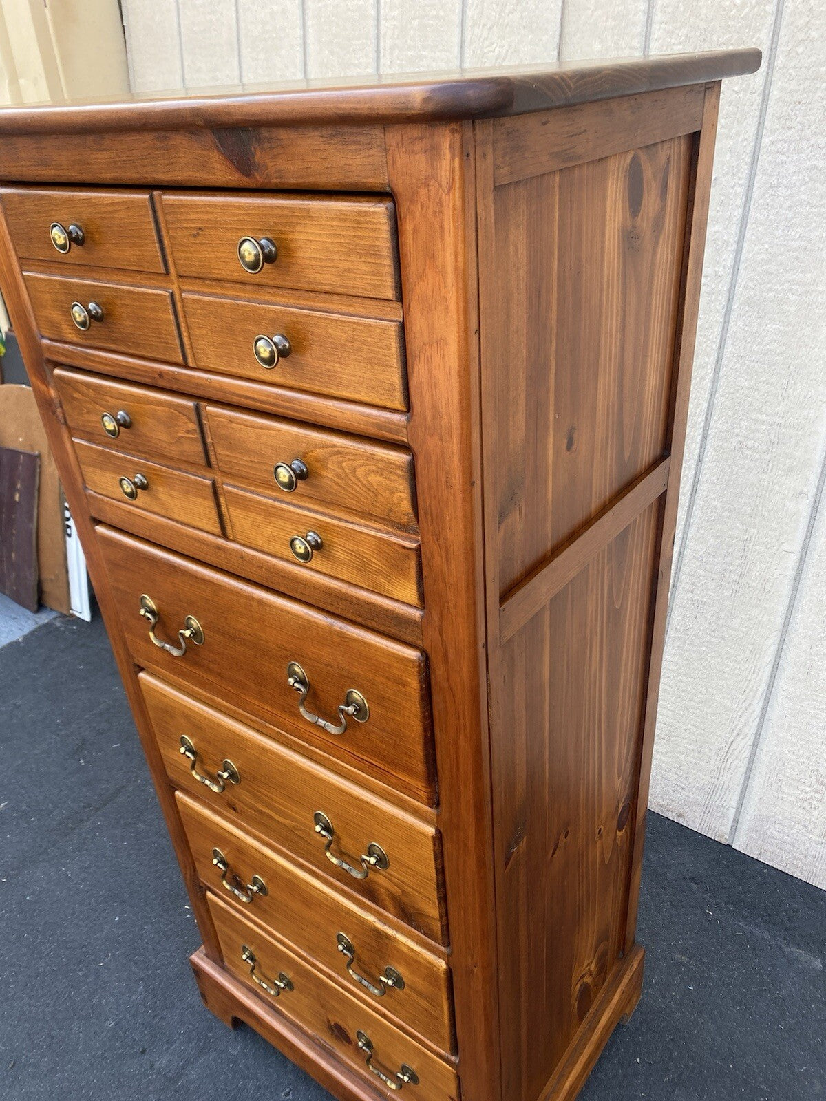 65846 Pine Lingerie High Chest Dresser