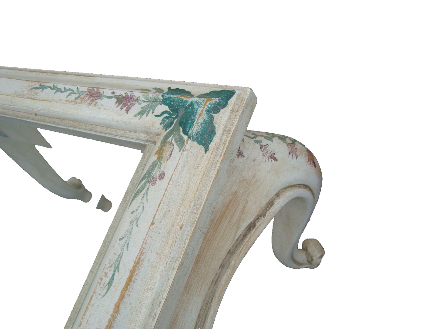 61856   Pair Glass Top Custom Hand Painted  Decorator Coffee Table Nightstands