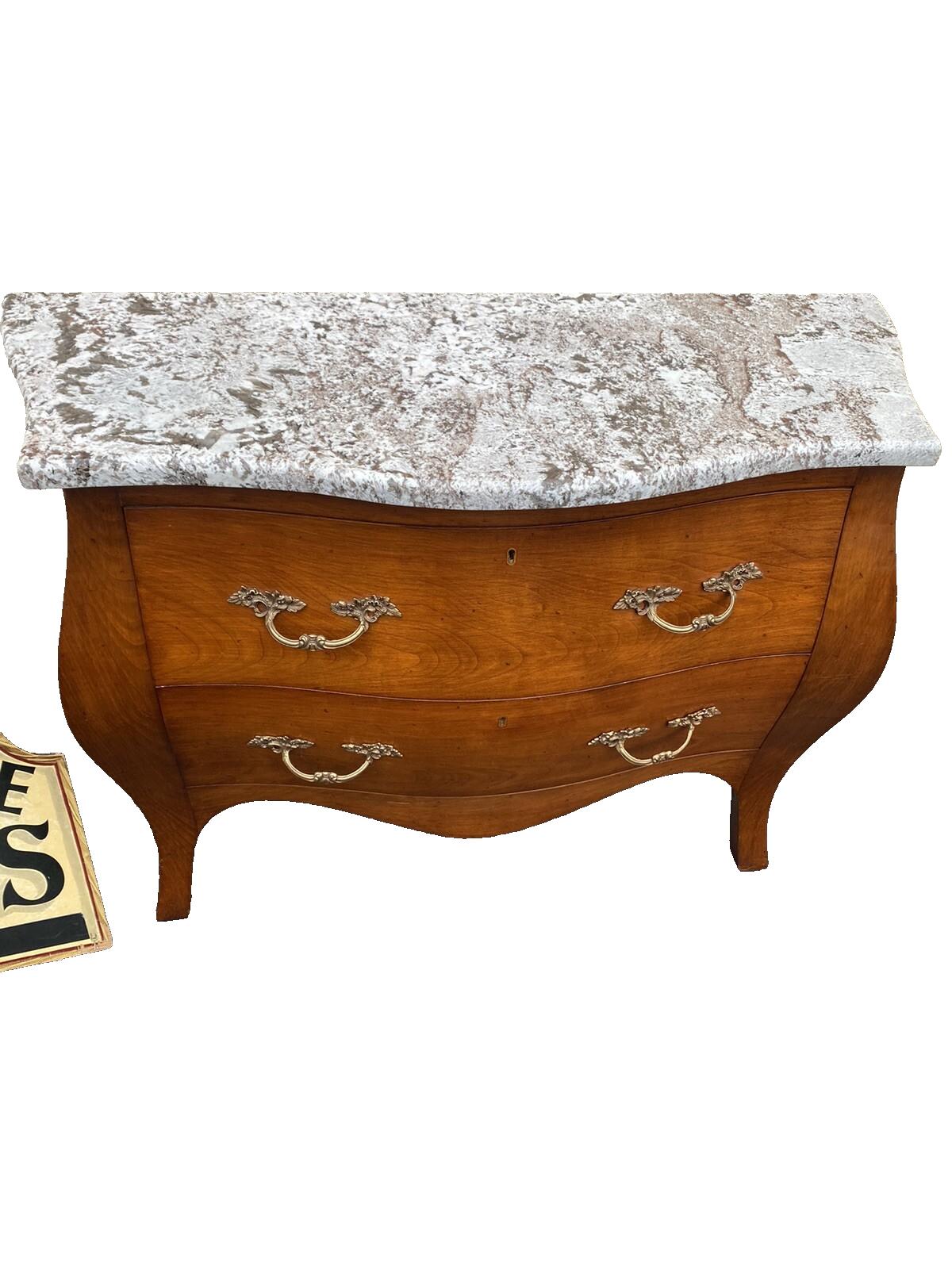 65407  ITALIAN MADE Marble Top Dresser Chest