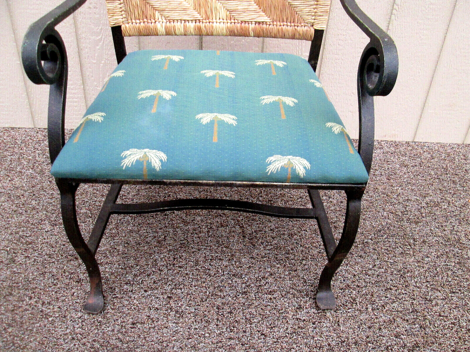 58051 Set of 4 QUALITY Heavy Metal Arm Chair Patio Chairs