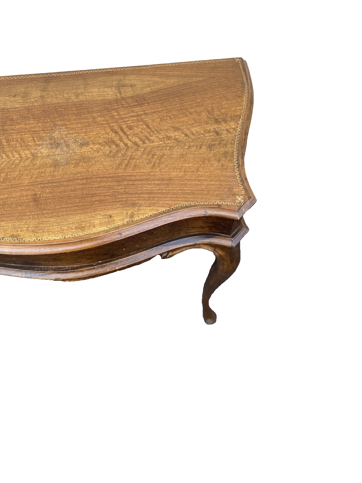 64699 Mahogany Flip Top Sewing Stand Vanity Desk Tooled Top