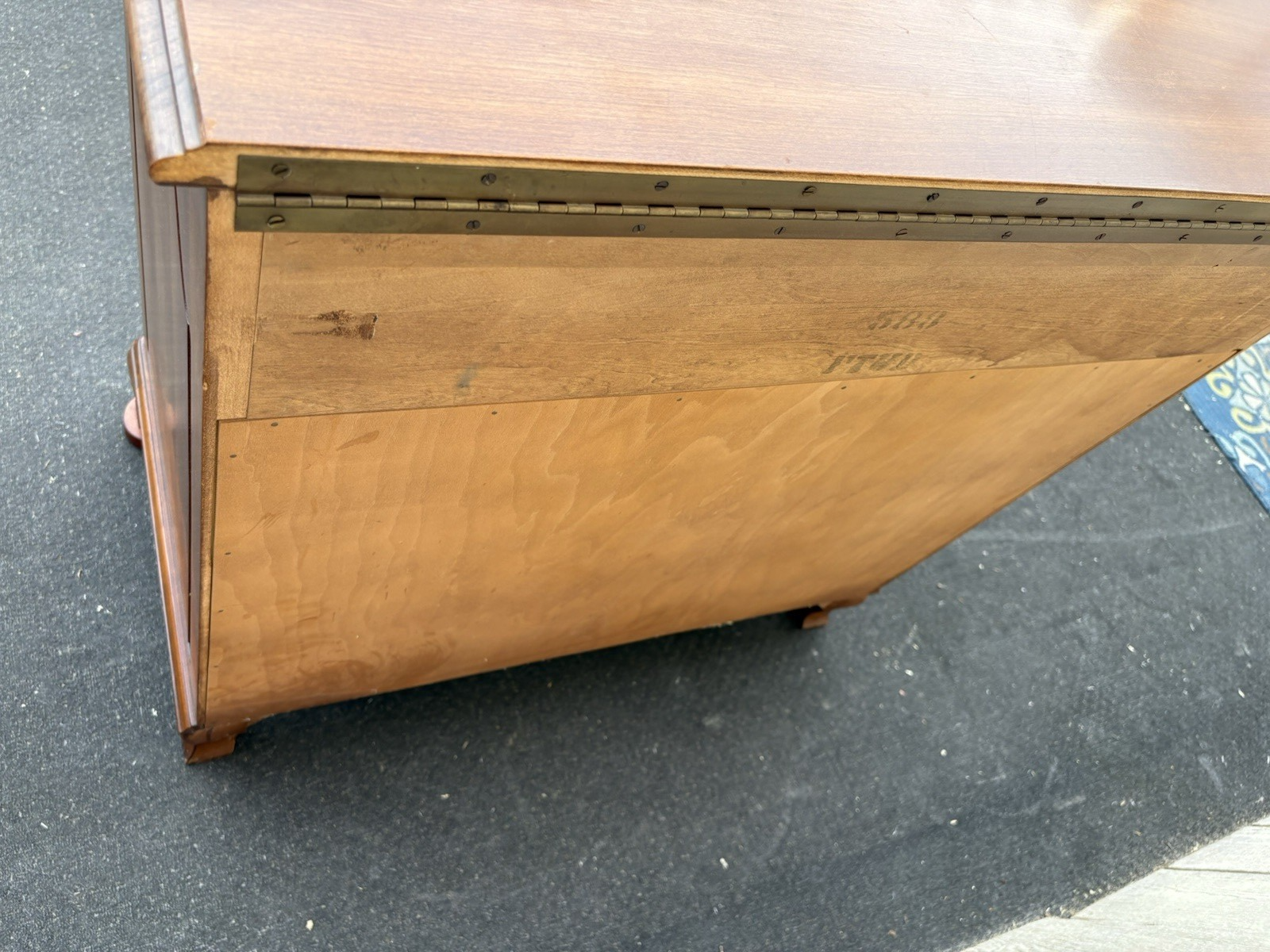 66666  Cherry Lift Top Bar Cart Server  Liquor Cabinet