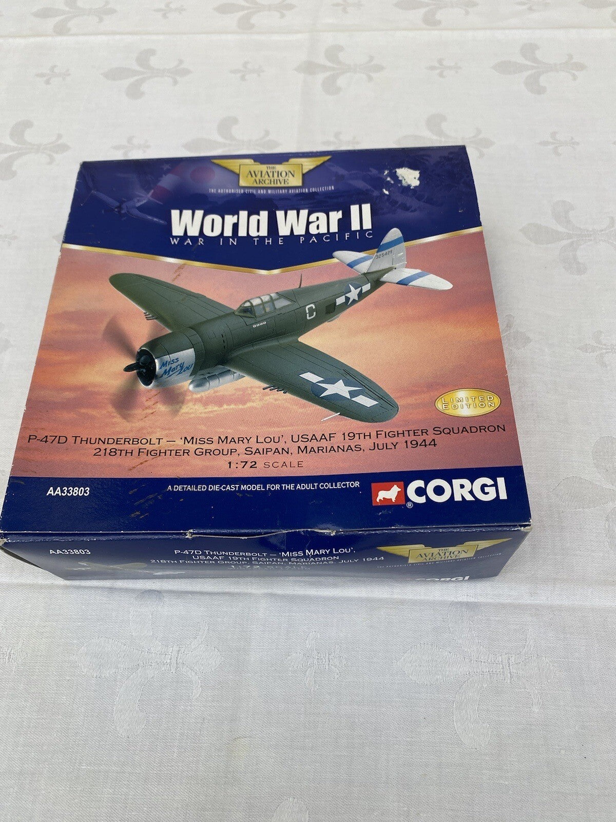 ES 81:  Corgi P 47 D Thunderbolt MISS MARY LOU USAAF   AA33803   1:72 scale