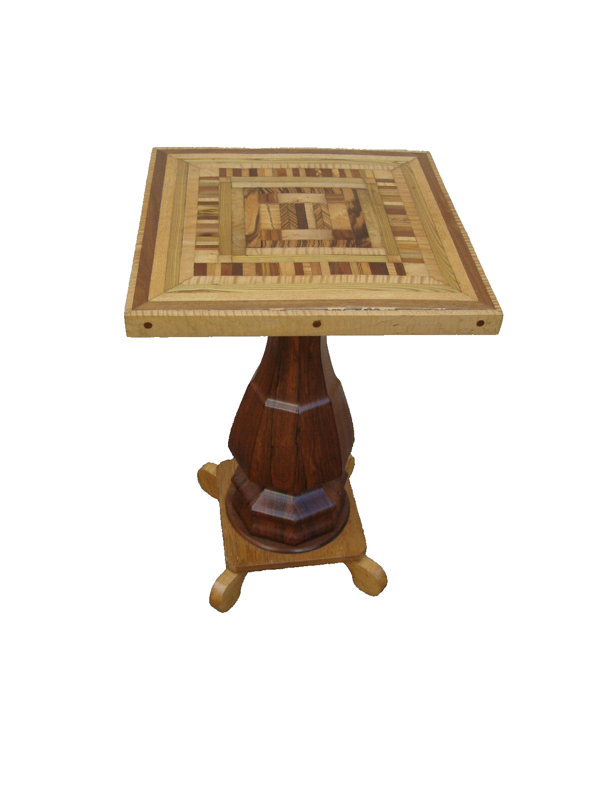 59959 Inlaid Rosewood and Maple Plant Pedestal Table Stand
