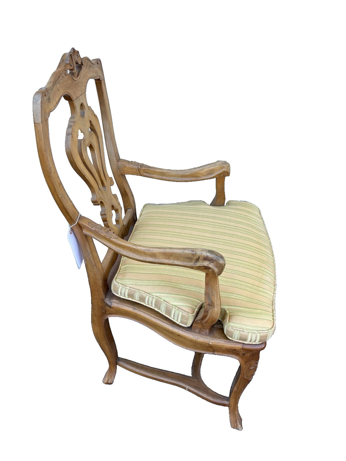 62658   French Country Louis XV Armchair Chair PEGGED Construction