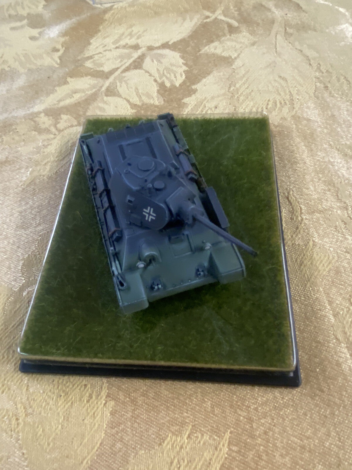 ES 50: Grouping of    4 Miltary  Tanks in Showcase    4 3/4" x 3 3/4" x 2 1/2"H