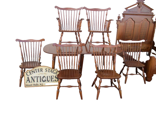 64226   Thomasville Cherry Dining Table w/ leaf  +  6 Chair s