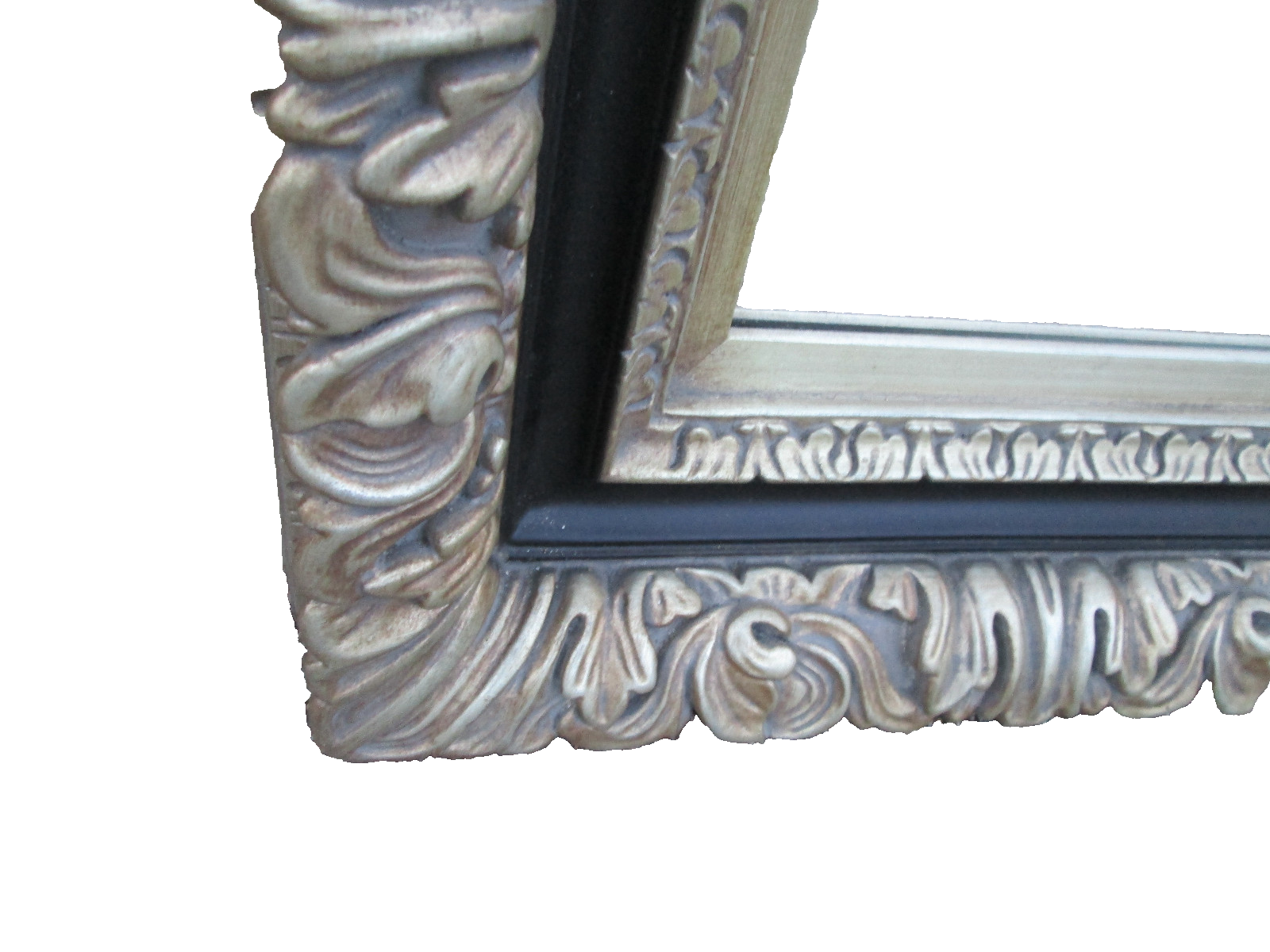 57873   Quality Carved Wood Mirror in Custom Framed Picture Frame