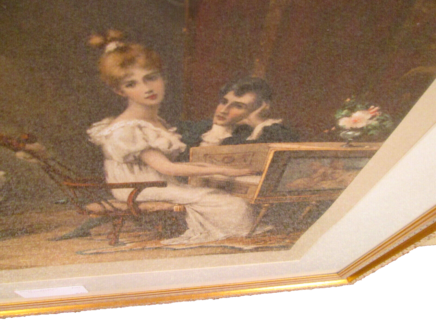 56762 Maude Goodman Framed Lithograph  "WHEN THE HEART IS YOUNG"