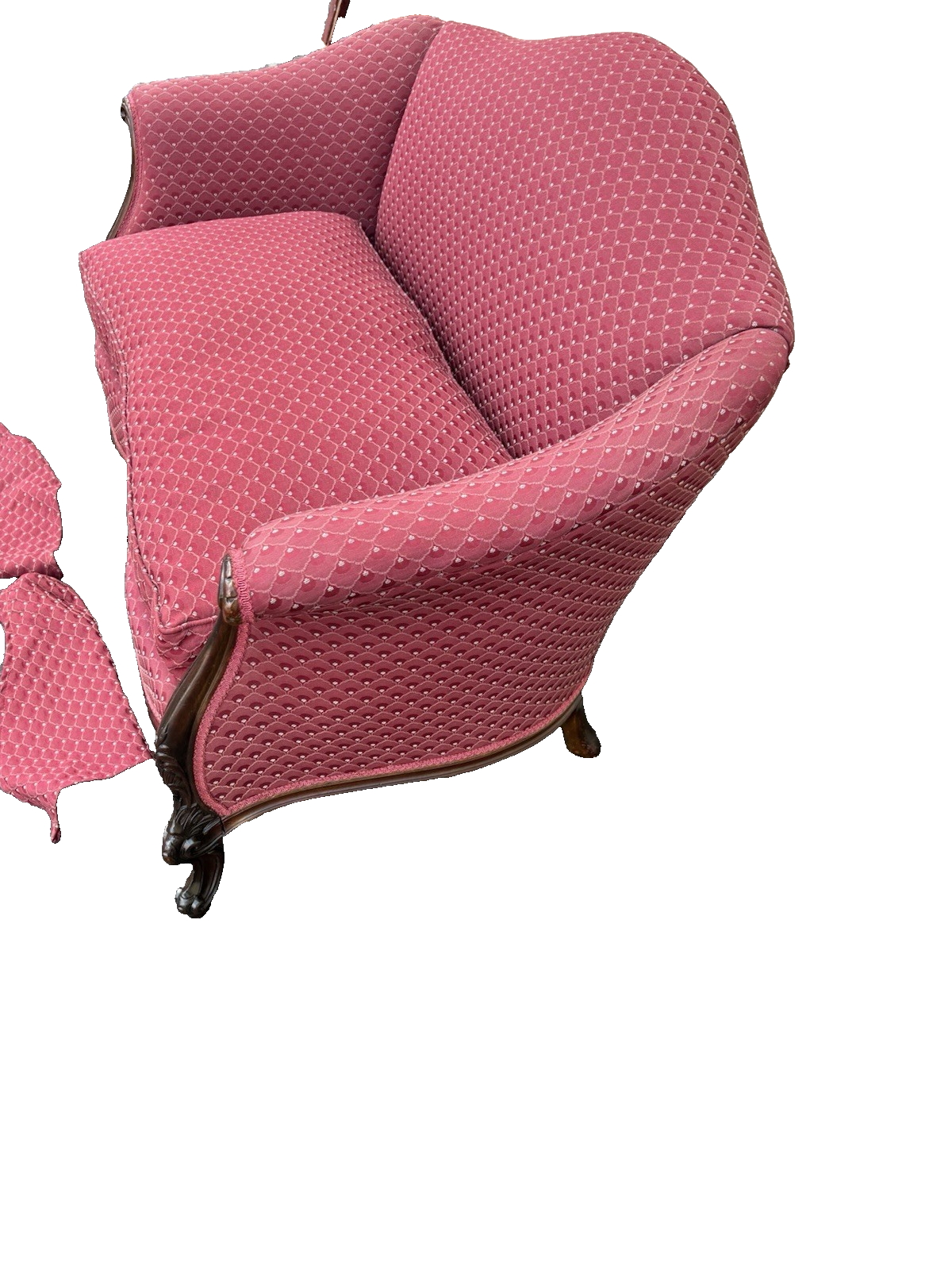 66703   Antique CUSTOM CRAFTED Louis XV Loveseat Sofa Couch Settee