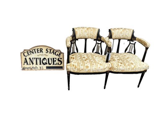 62247  RARE  Antique Victorian Settee Loveseat Couch Sofa  Chair