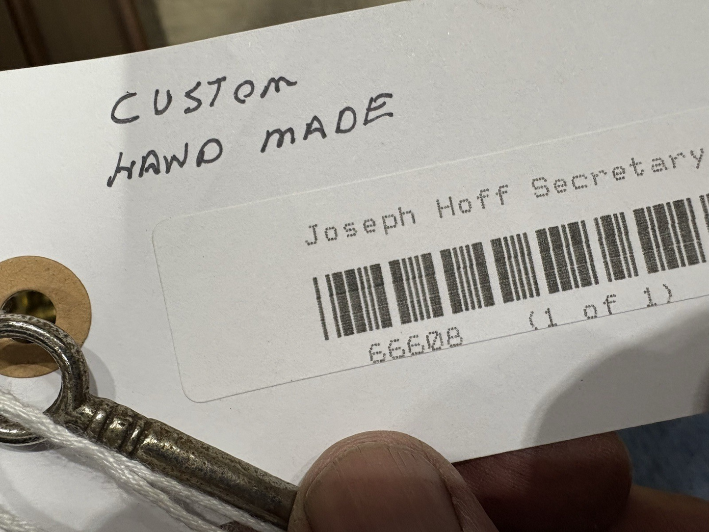 66608 Custom Hand Made Secretary Desk JOSEPH HOFF 1982
