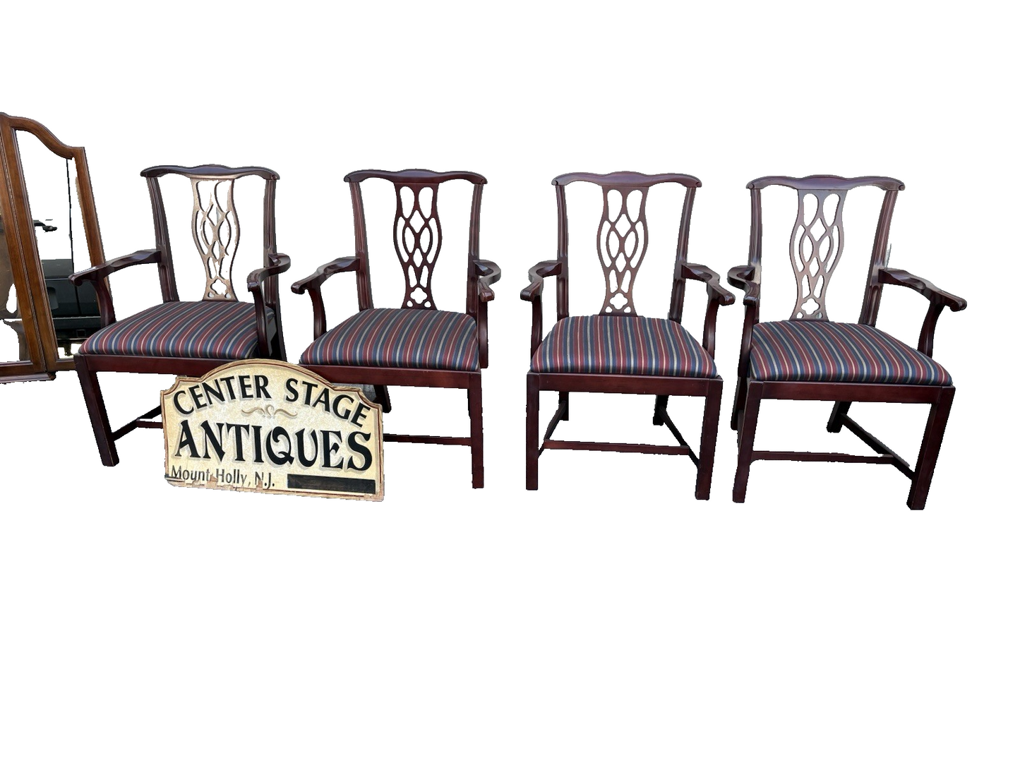 62870 Set of 4 STEELCASE Mahogany Armchair Chair s