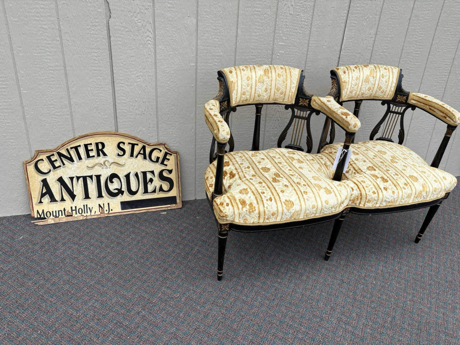 62247  RARE  Antique Victorian Settee Loveseat Couch Sofa  Chair