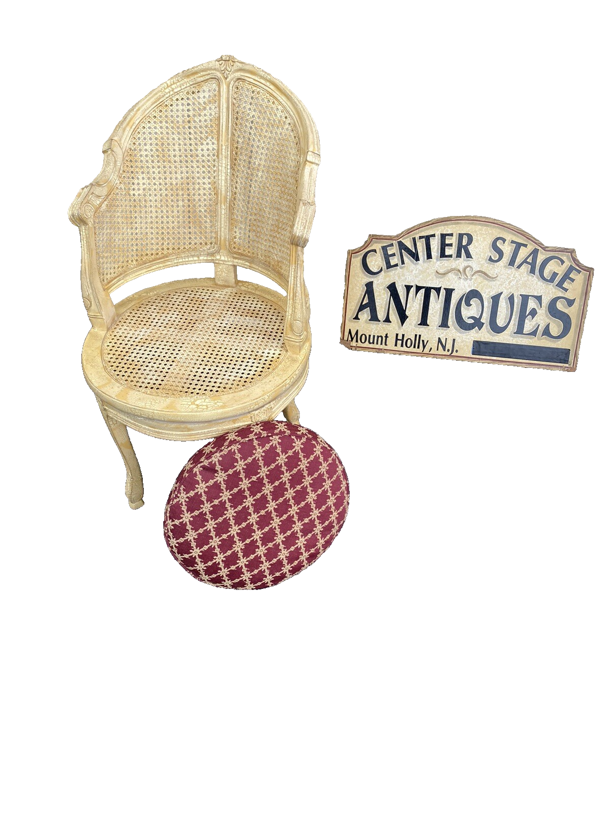 65353 Decorator Swivel Vanity Chair with upholstered cushion