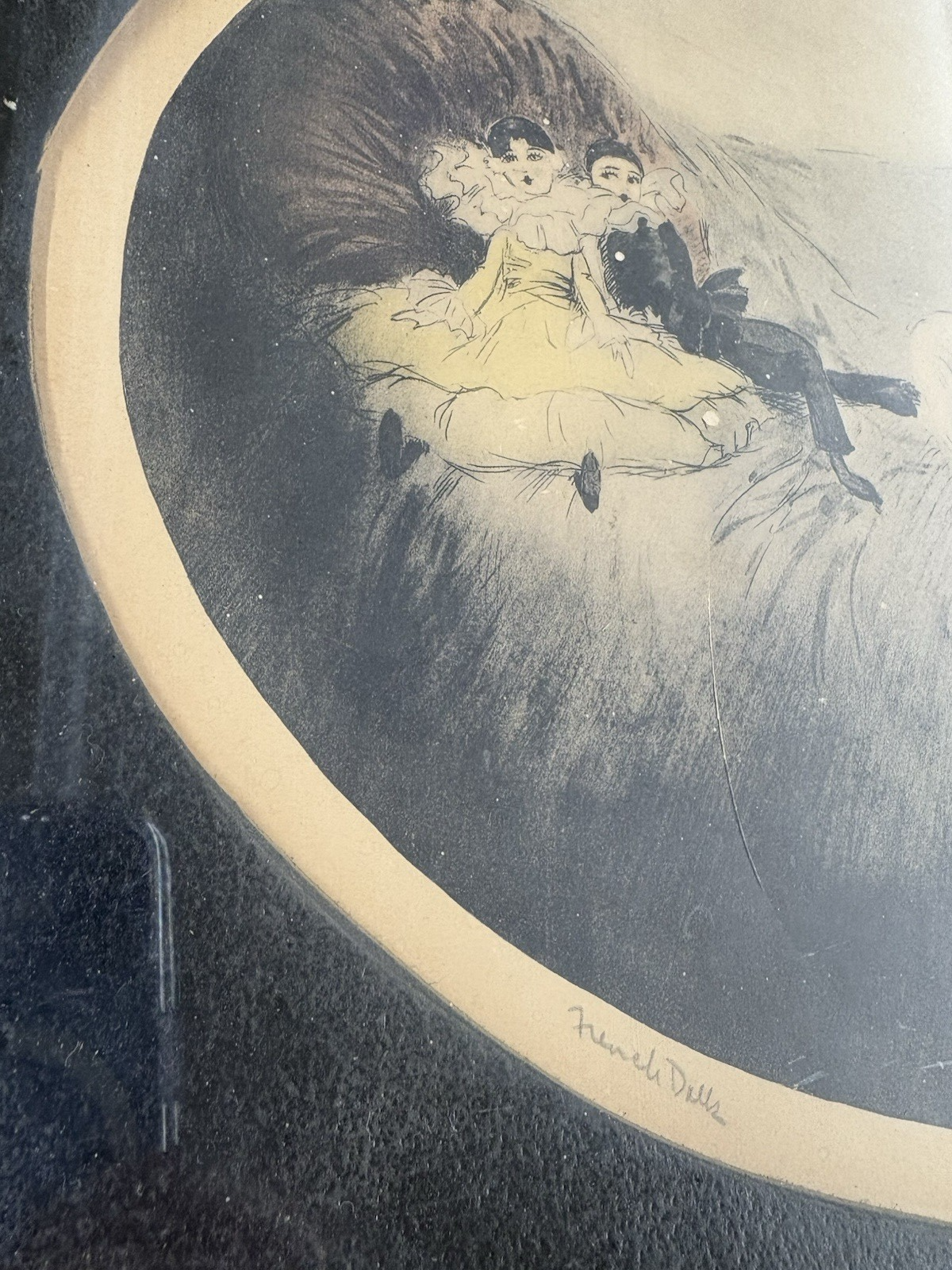 ART MS:      Deco Print French Dolls Cote'  Louis XV Style Picture