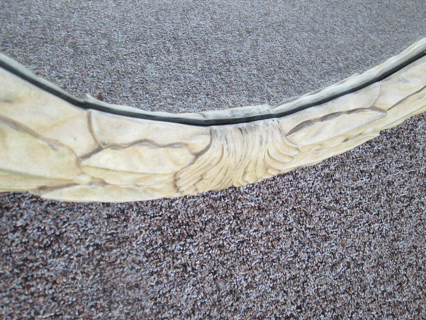 58518 Oval Fancy Carved Romantic Shabby   Decorator Leaf Mirror