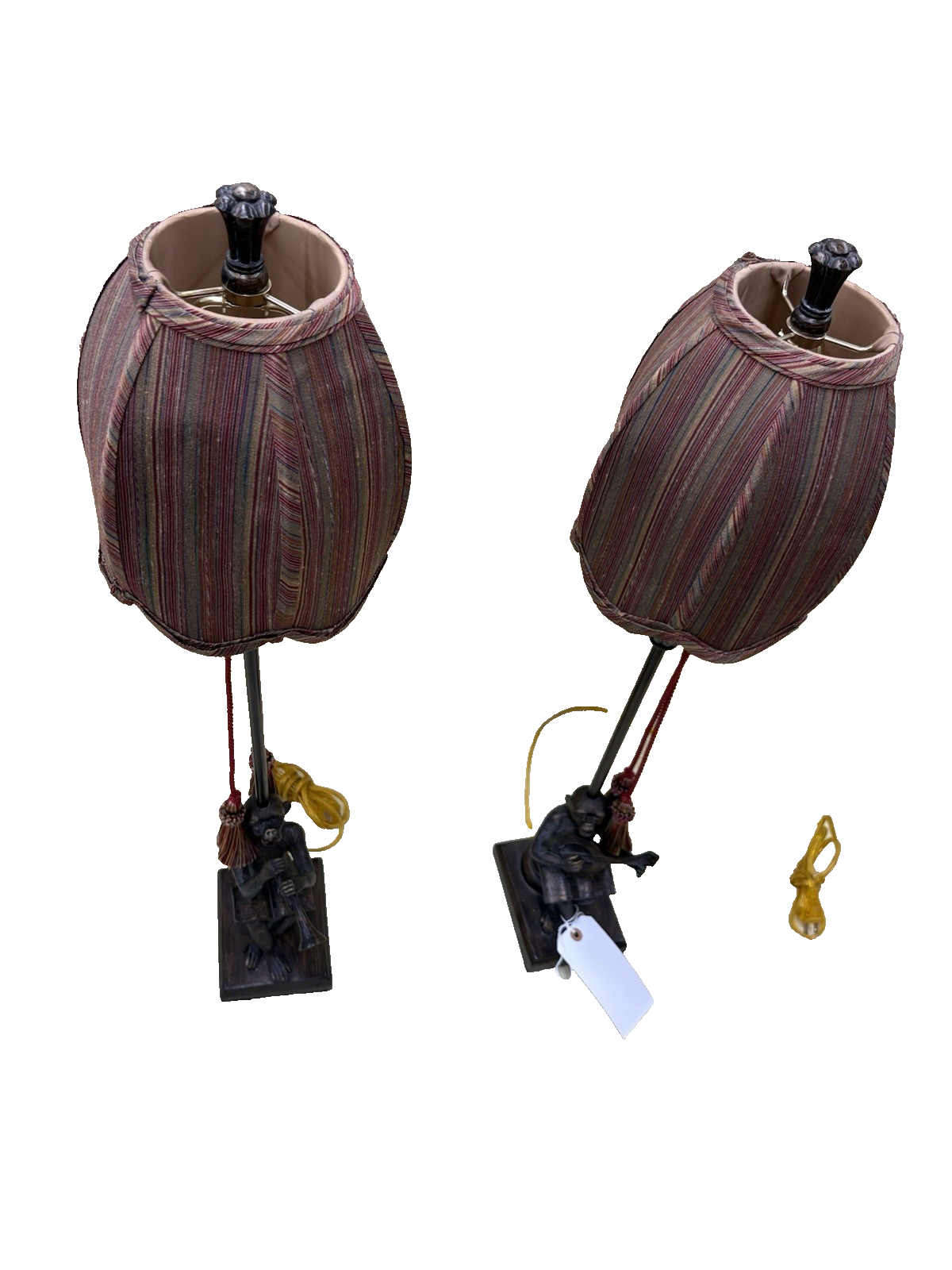 64723 Pair Musical Monkeys Table Lamps
