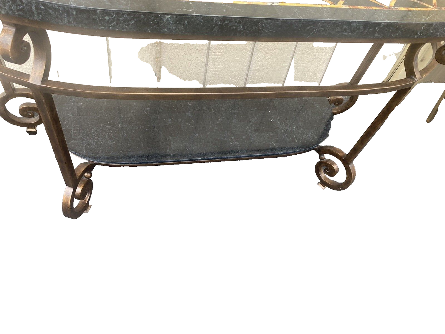 65584 Decorator  Marble Top Console Table Stand Sideboard Server