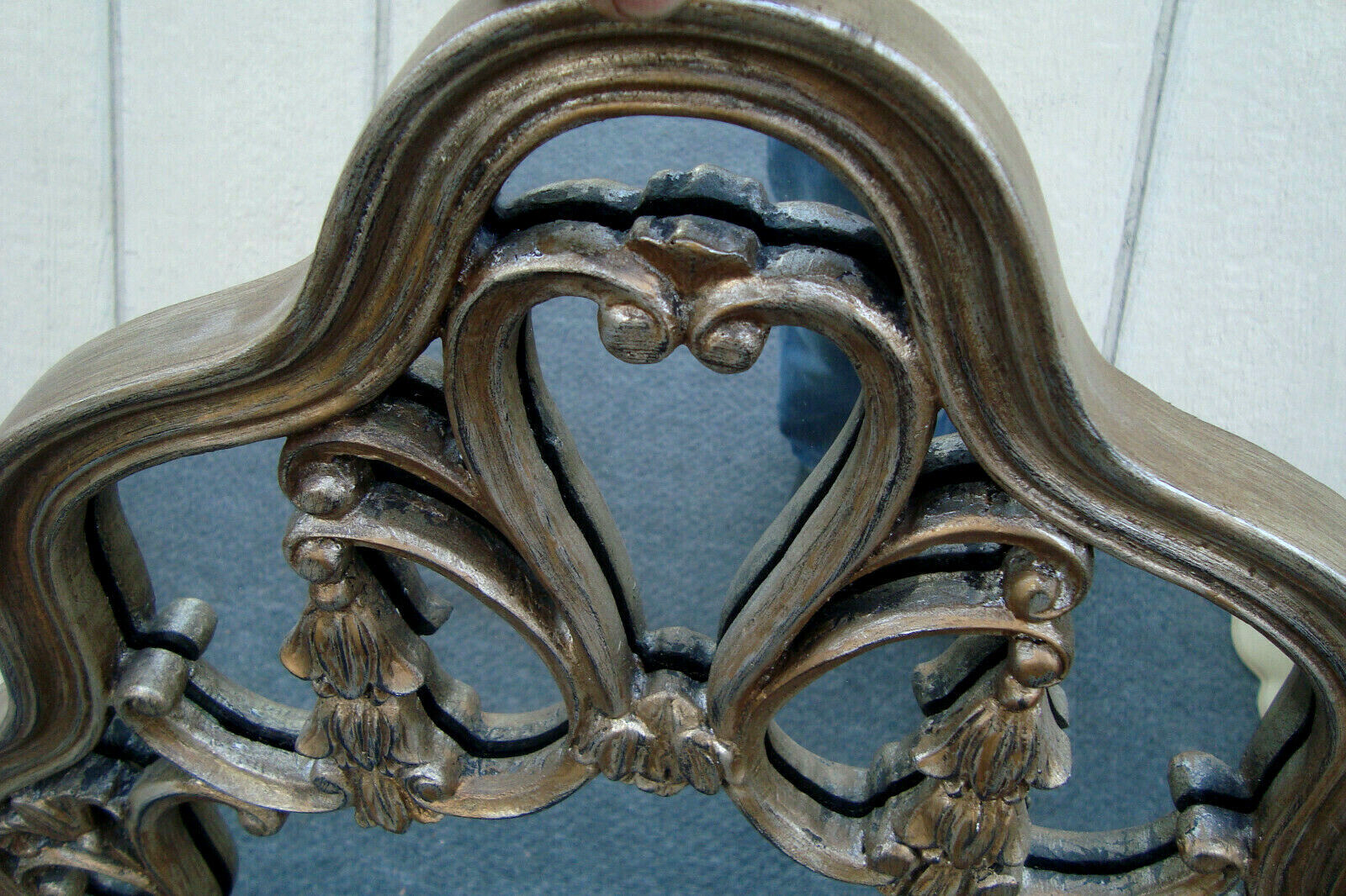 62004  Silver Decorator Mirror in Fancy Picture Frame