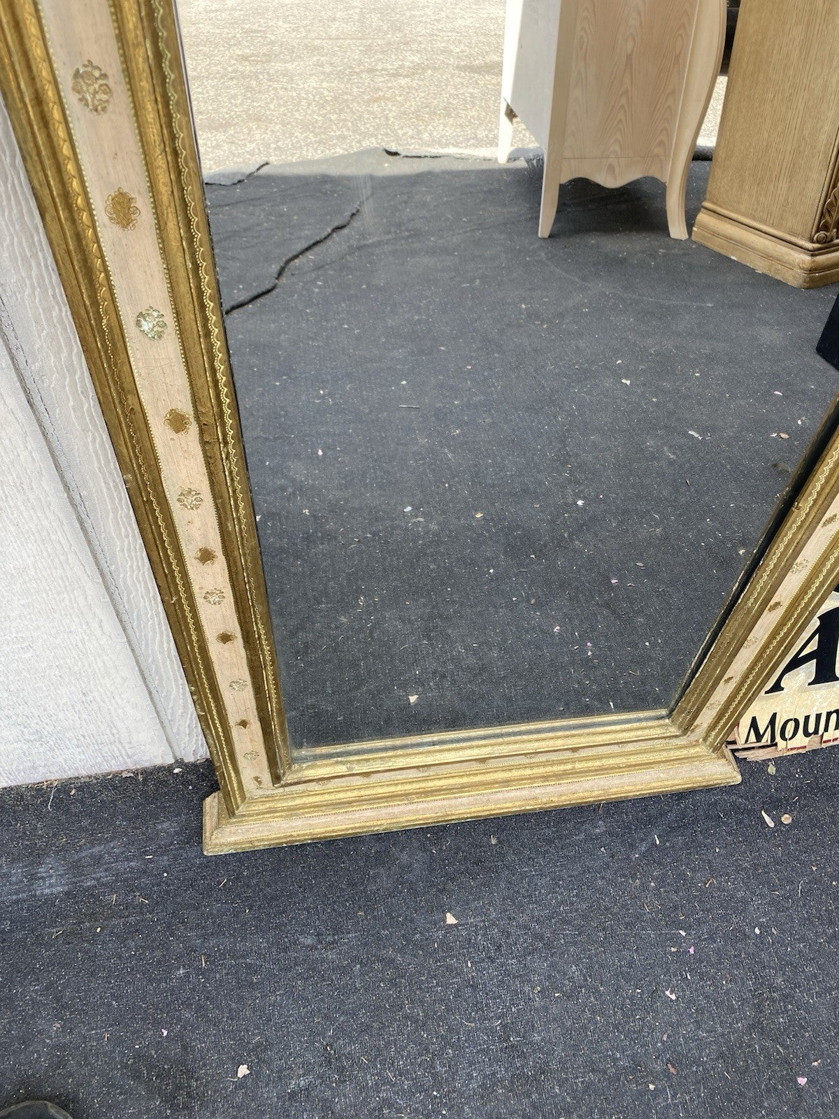 66618 LaBarge Decorator Mirror with French Scene on the top