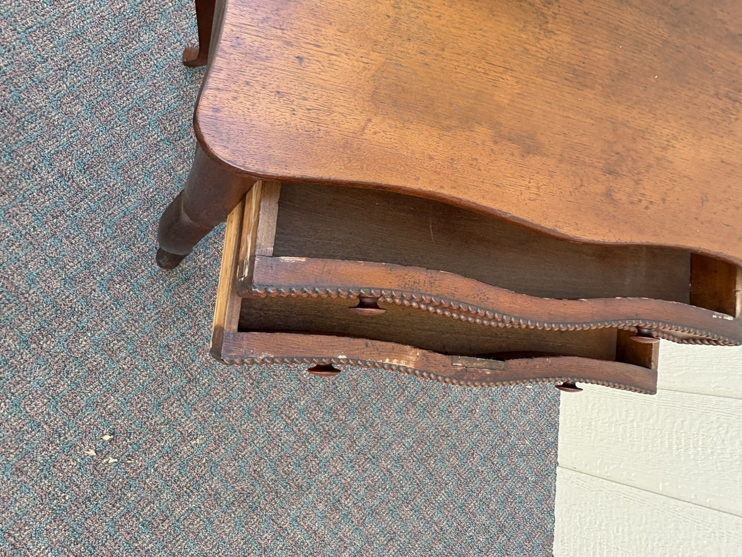 66964 Antique Empire Mahogany Nightstand End Table Stand