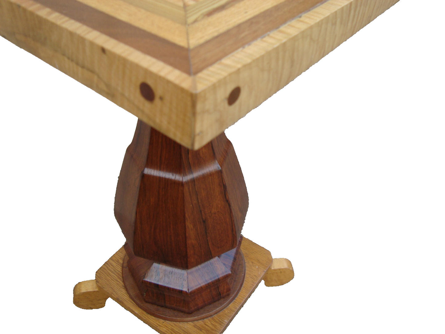 59959 Inlaid Rosewood and Maple Plant Pedestal Table Stand