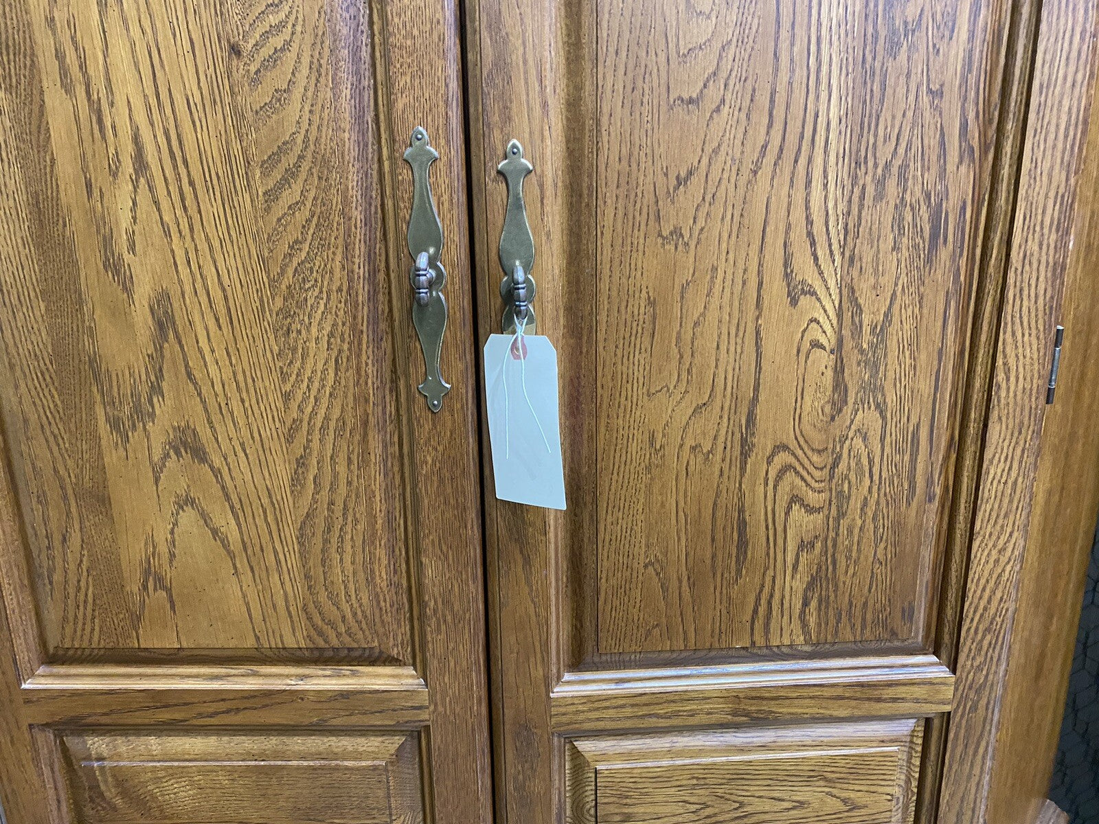 62857 Oak Corner Cabinet Television Stand Entertainment Cabinet