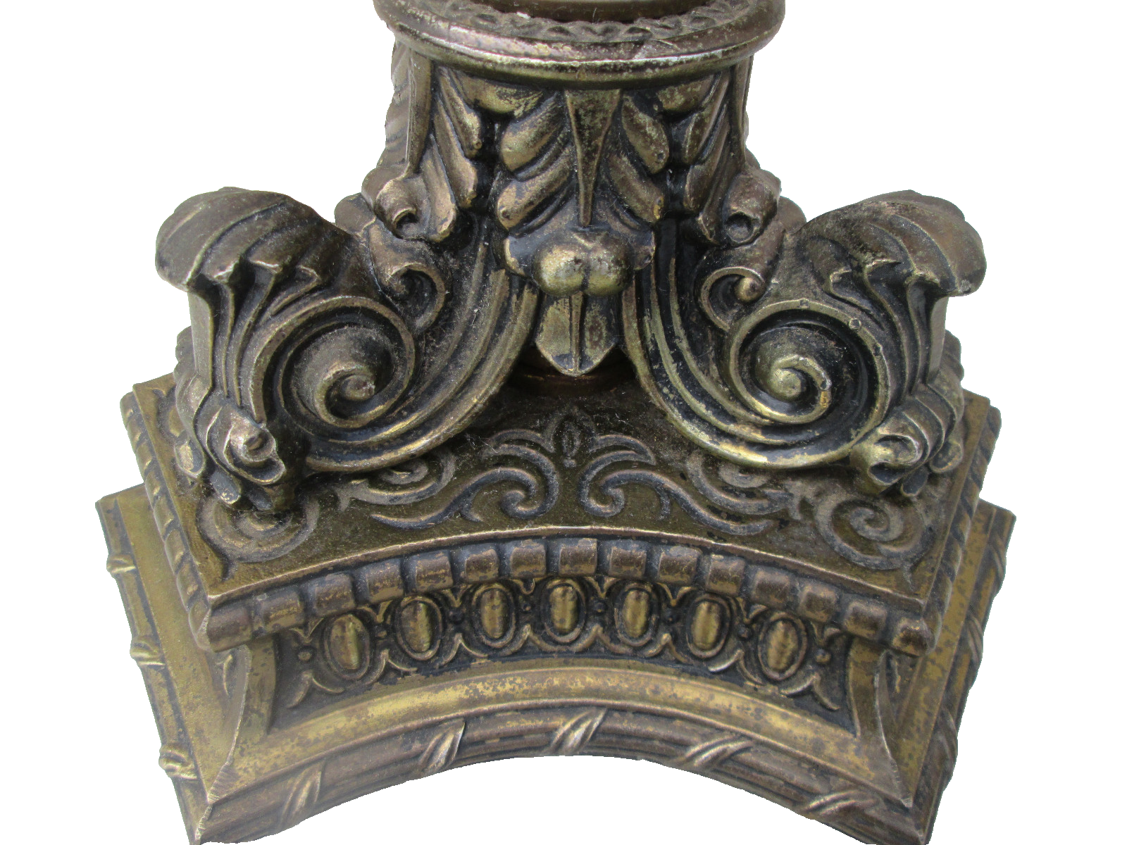 61657  Vintage Mid Century Modern Glass and Metal Table Lamp