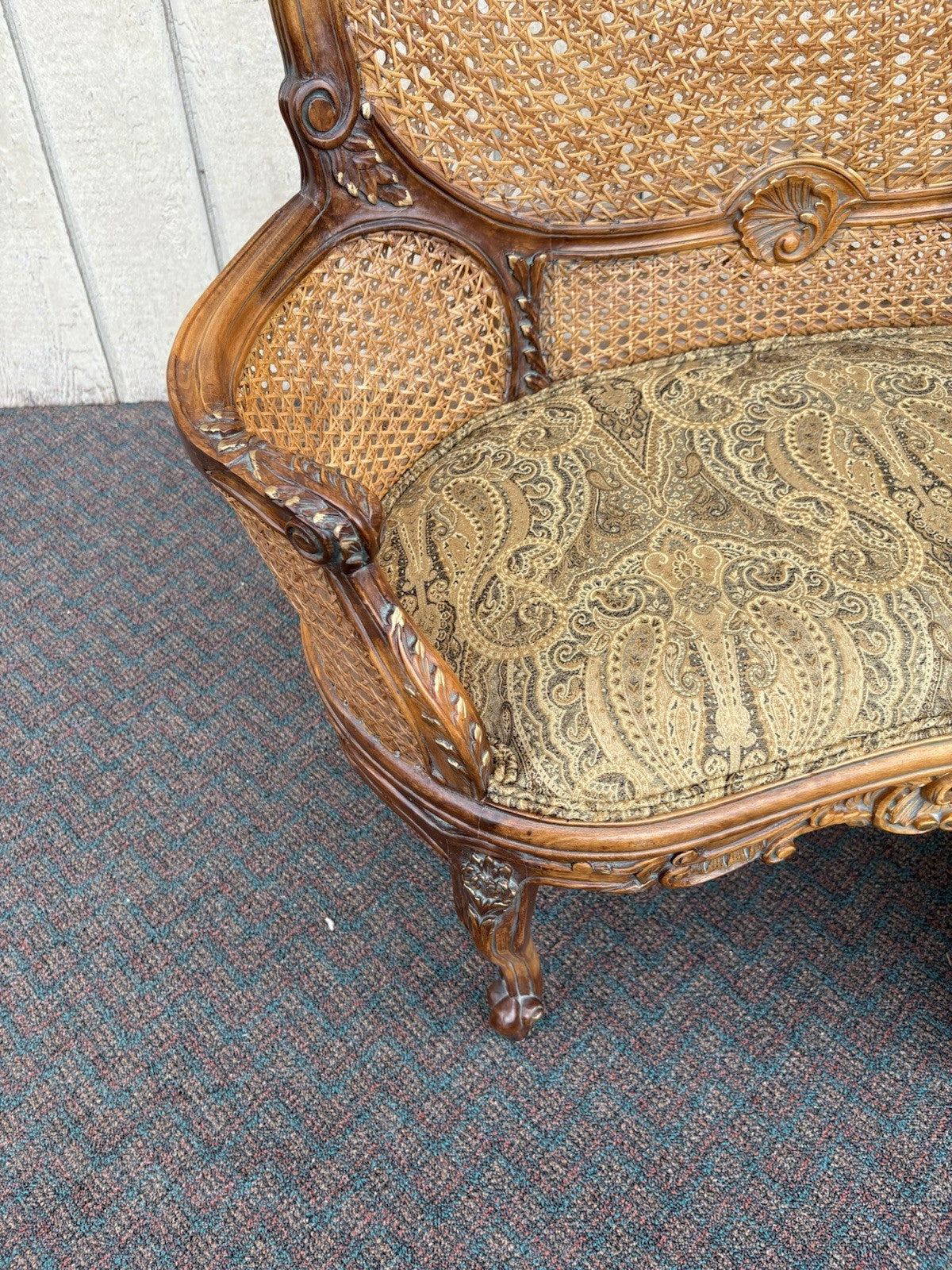 66821  French Country Louis XV Settee Bench Loveseat Chair HORCHOW NEIMAN MARCUS