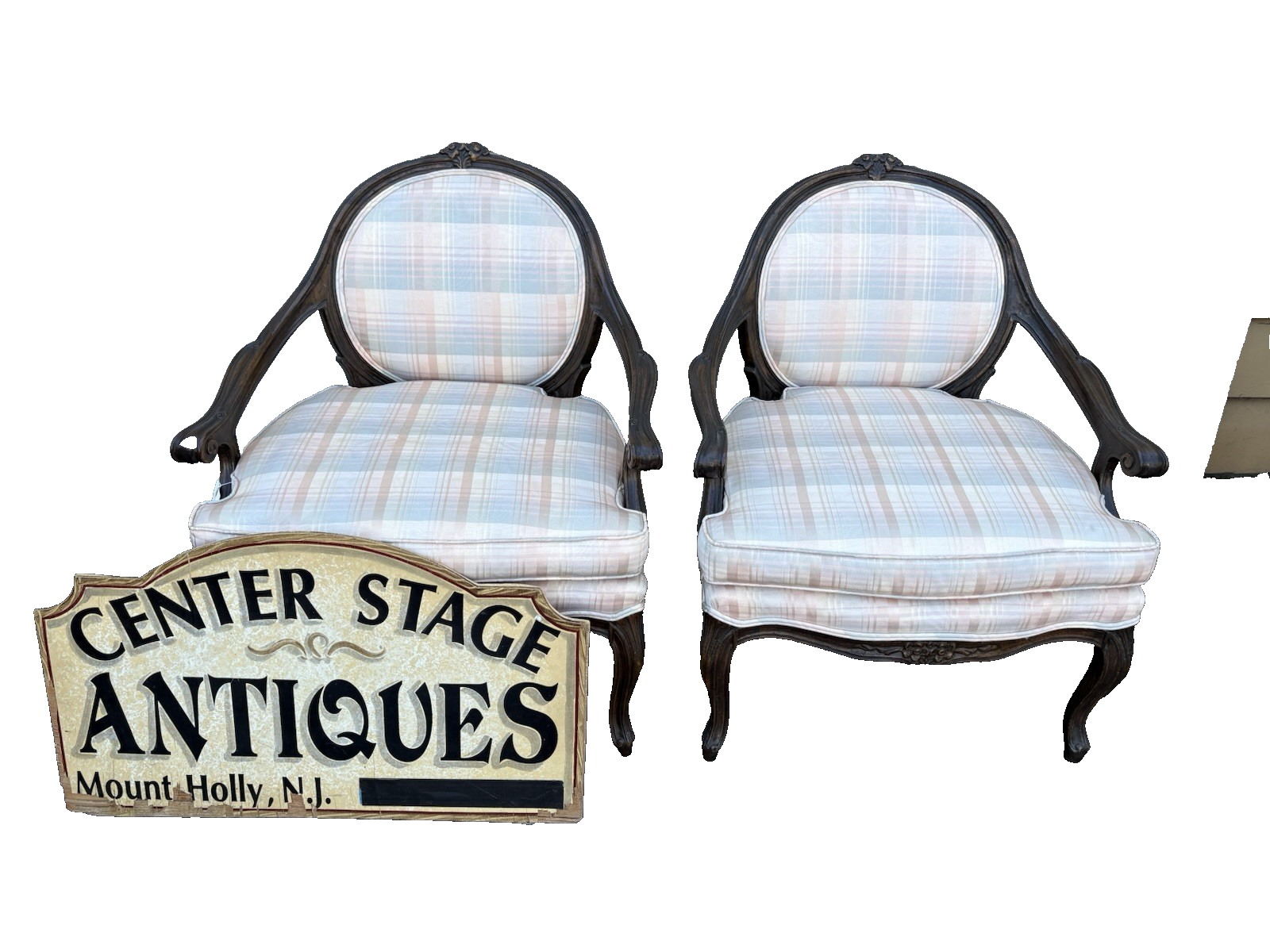 58515  Pair French Country Bergere Armchair Chairs