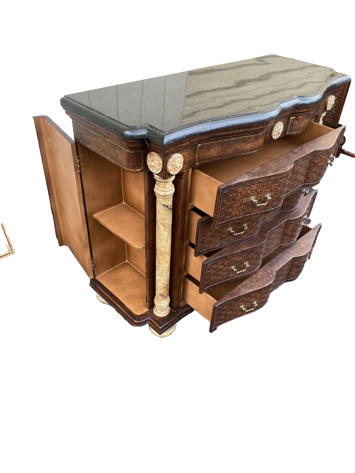 64591 Marble Top Server Chest Sides Open