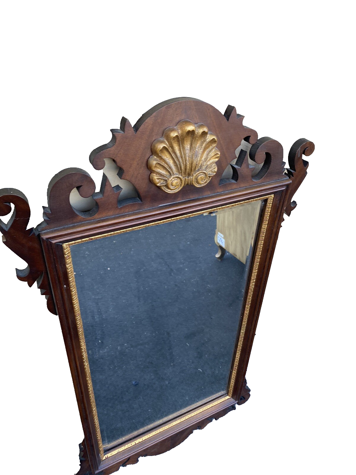 66109  FANCHER Solid Mahogany Chippendale Mirror