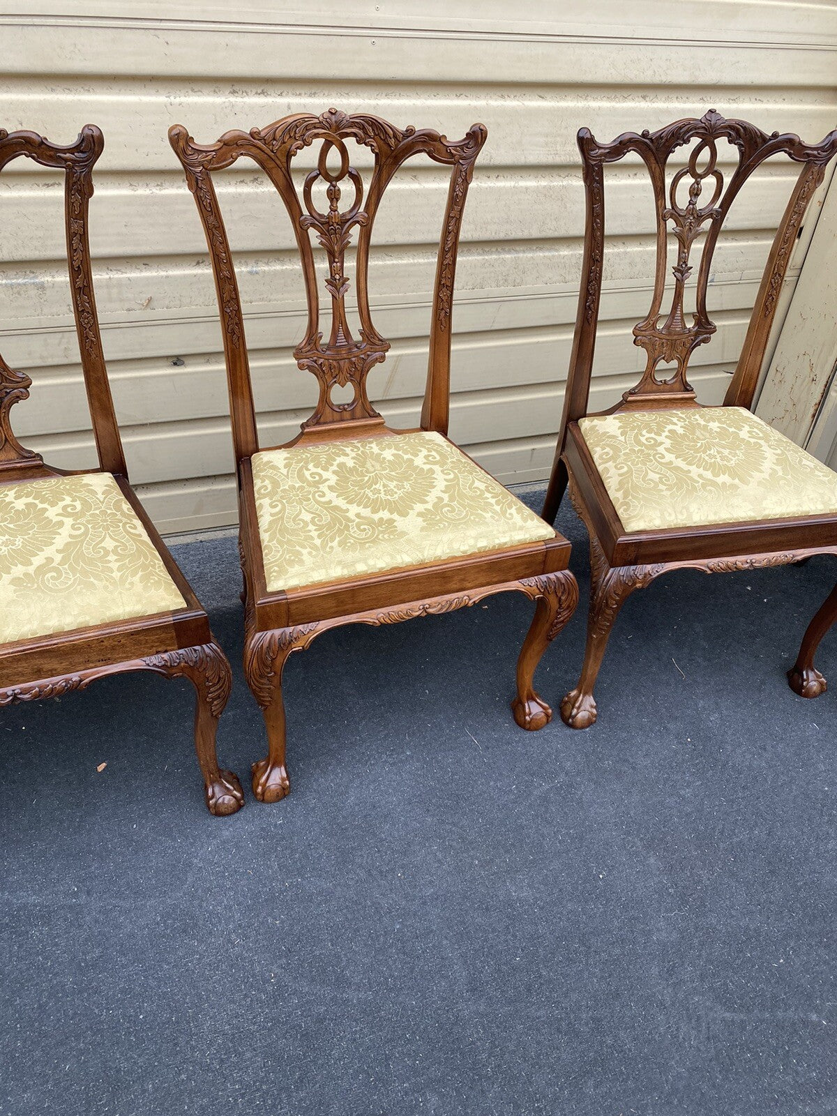 65823 Set of 8 GEORGIAN Furnishings  Solid Mahogany Dining Chairs