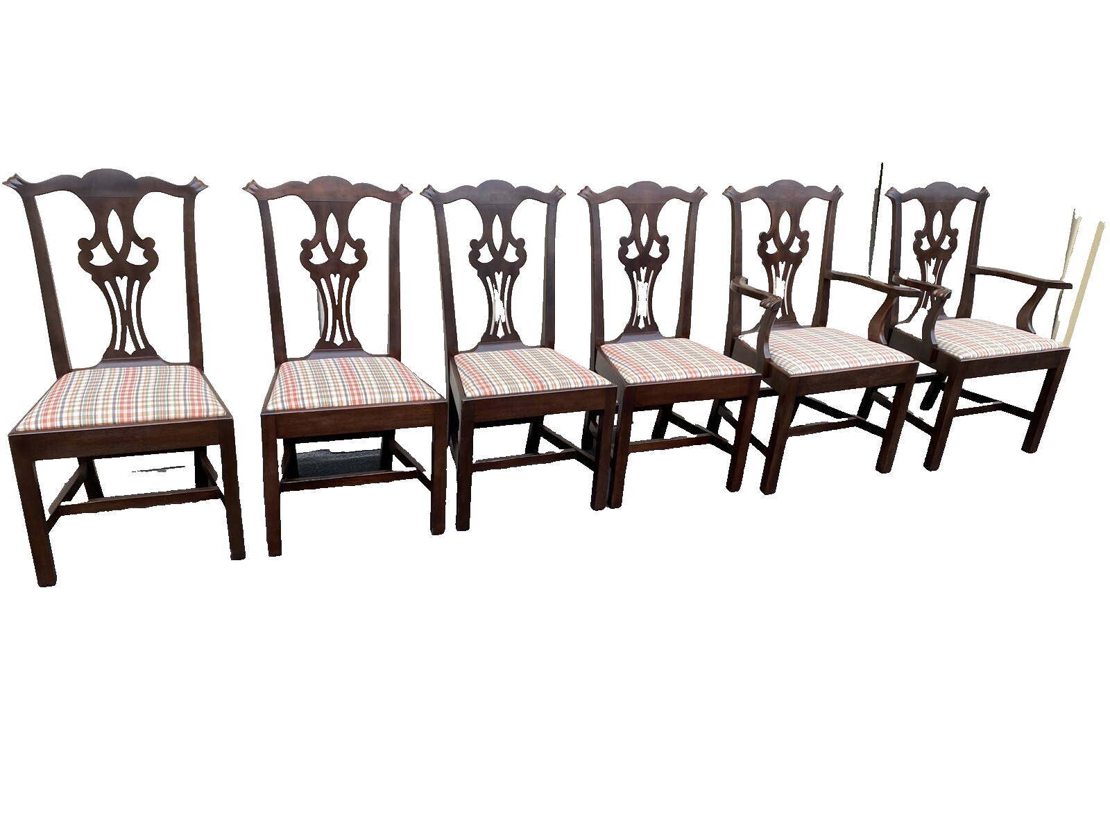63155 Set of 6 Solid Mahogany Dining Chairs Chair s