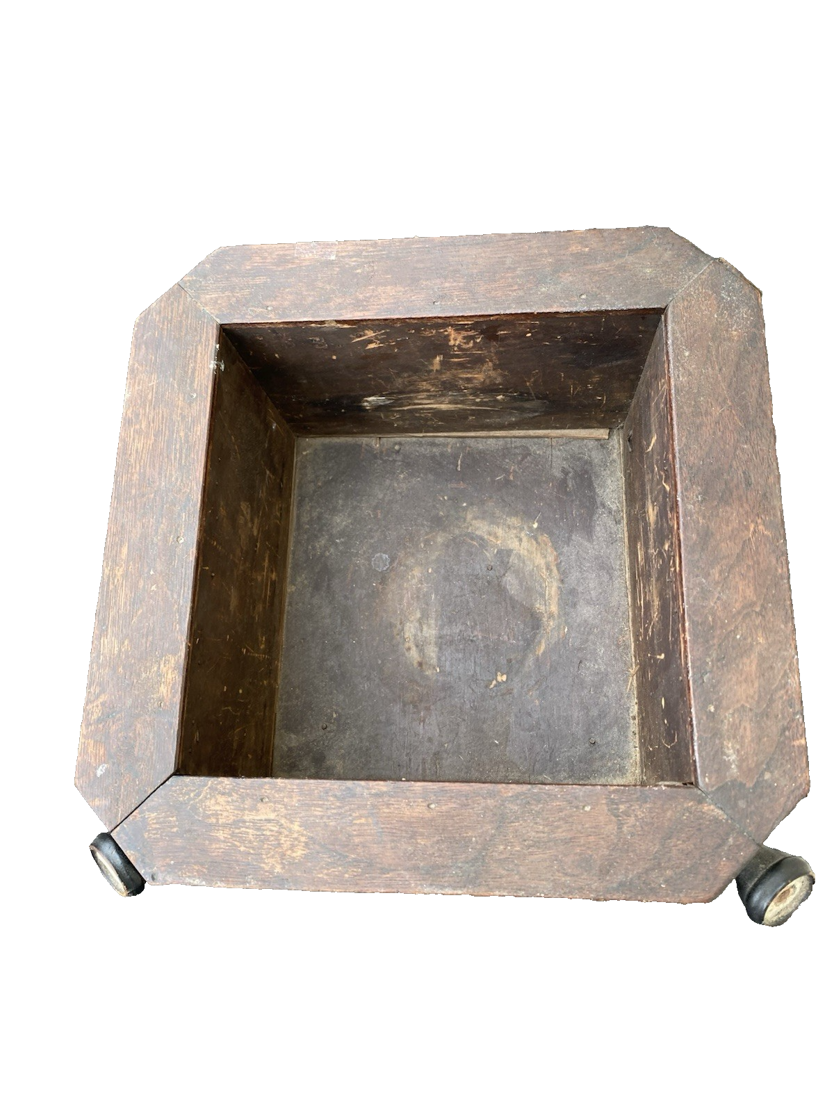 66597  Antique Folk Art Planter with Piano Key Design