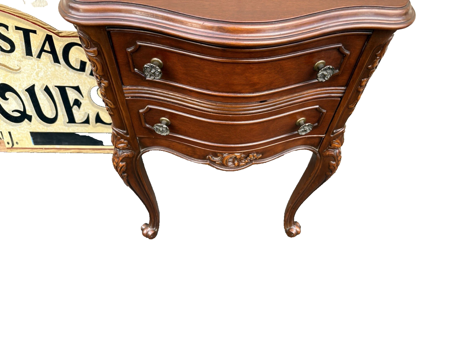 66835 Antique French Louis XV Nightstand End Table Stand