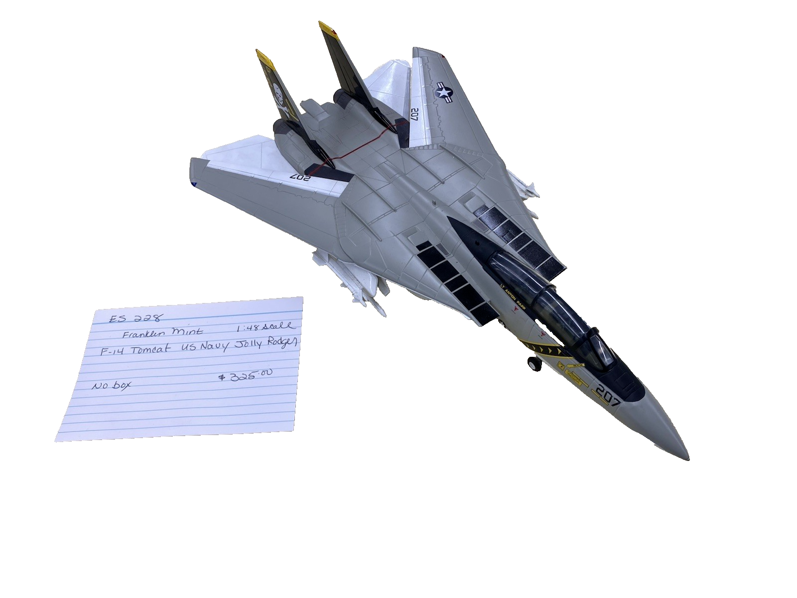 ES 228: Franklin Mint F 14 Tomcat U S Navy Jolly Rodger Airplane Plane