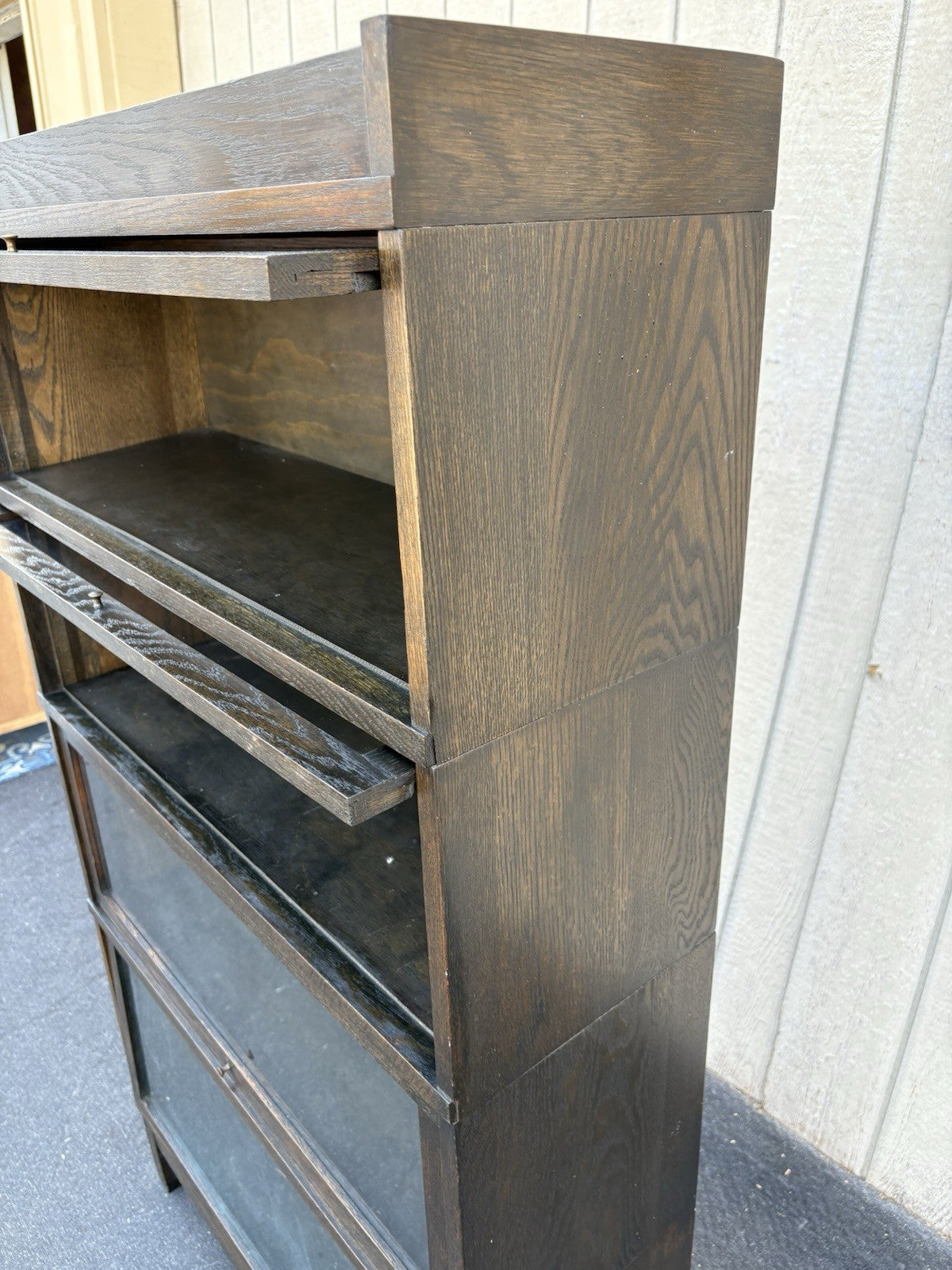 66879 Mission Style 4 section Oak Stacker Stacking Bookcase.