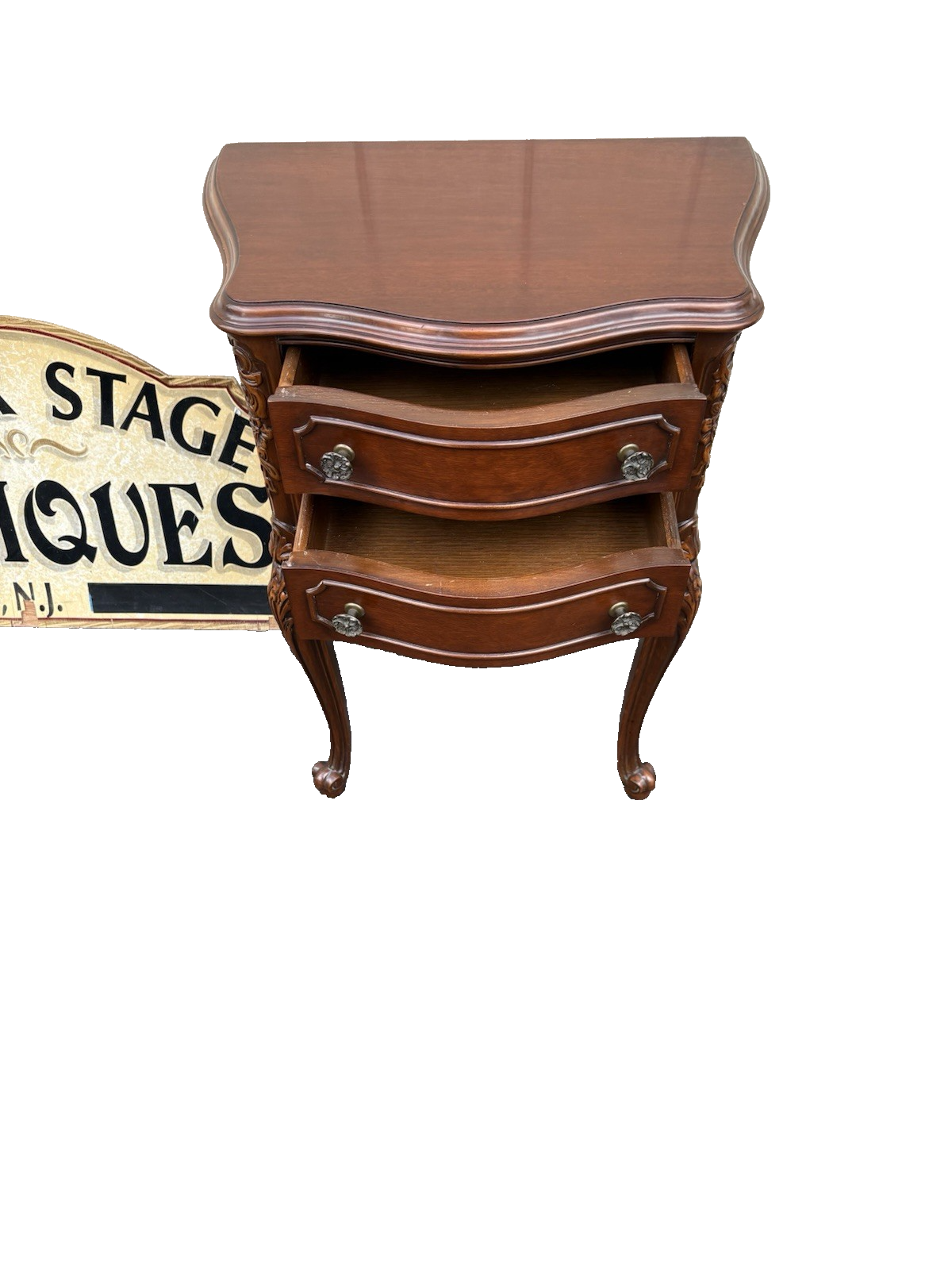 66835 Antique French Louis XV Nightstand End Table Stand