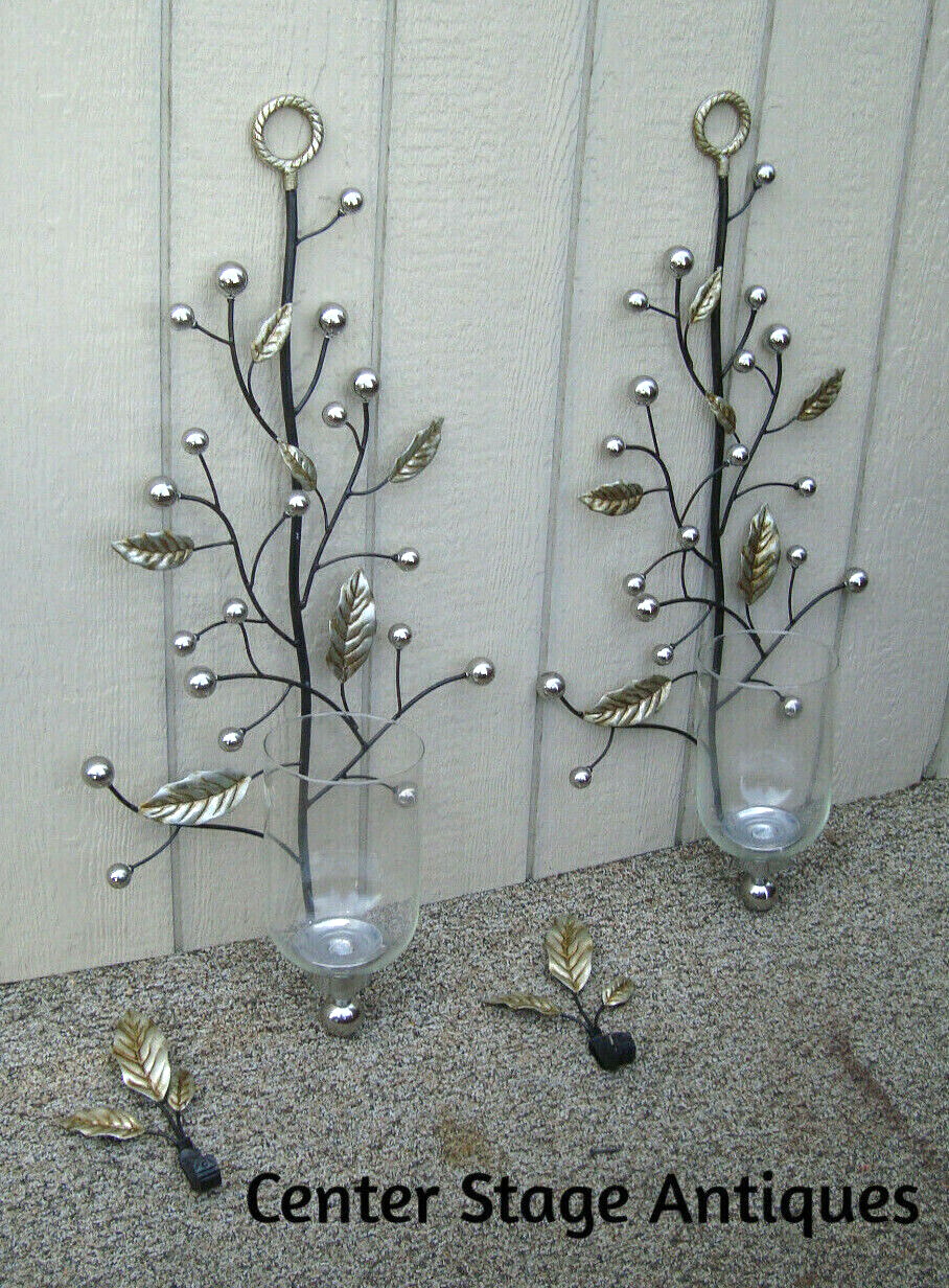 COL MW:    Pair Wall Sconce w/ 2 Matching Hooks