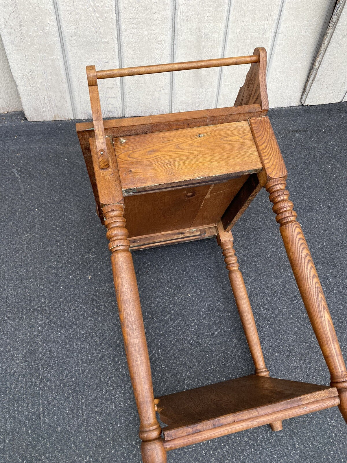 66326 Antique Oak Nightstand End Table Stand
