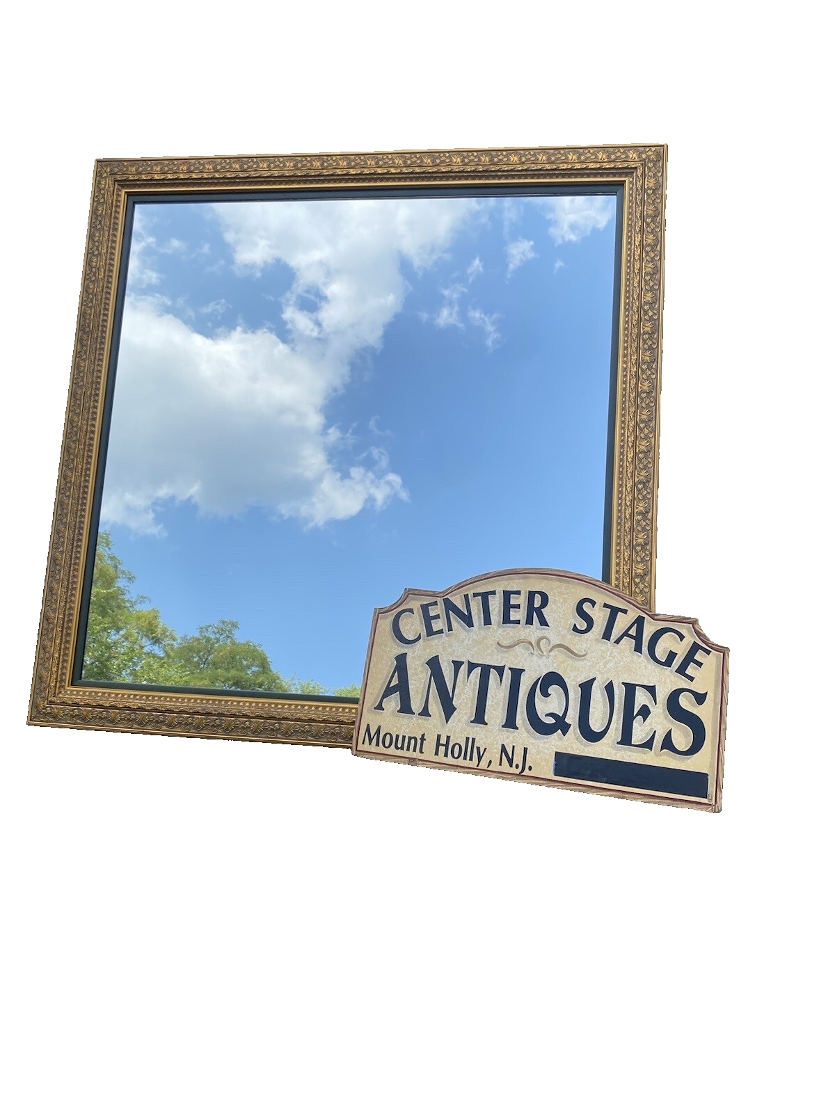 64664 Large Gold Frame Ornate Square Mirror 56 x 56