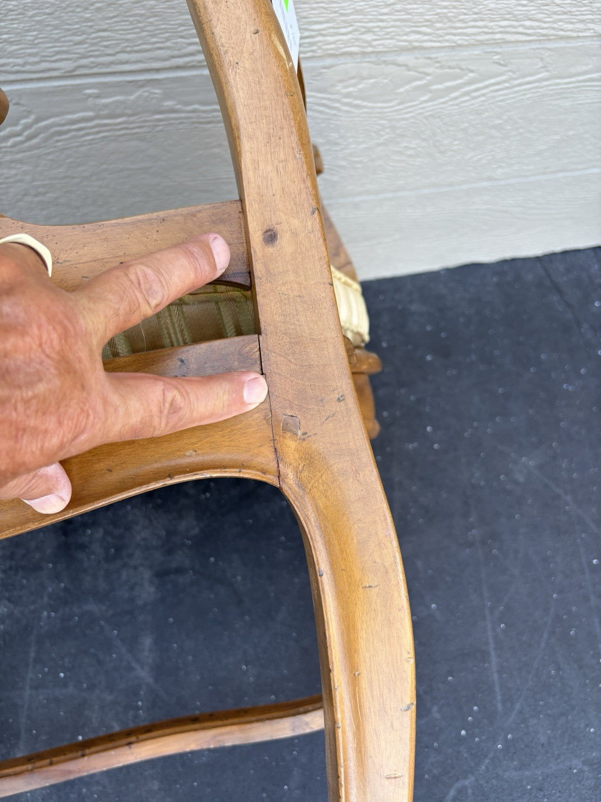 62658   French Country Louis XV Armchair Chair PEGGED Construction