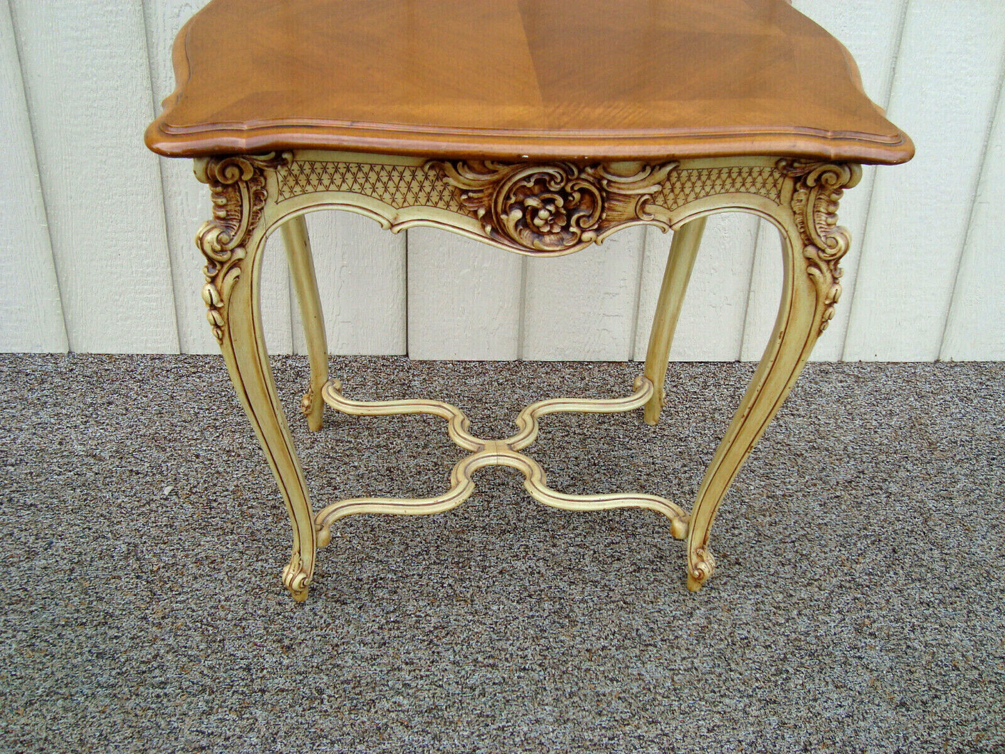 59969 QUALITY Satinwood Lamp Table Stand w Orignal Factory Painted Base